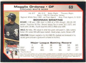2004 Bowman Chrome #69 Magglio Ordonez Back