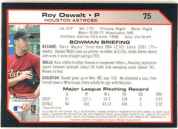2004 Bowman Chrome #75 Roy Oswalt Back