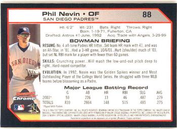 2004 Bowman Chrome #88 Phil Nevin Back
