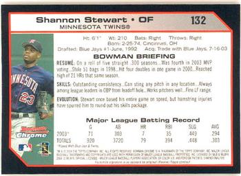 2004 Bowman Chrome #132 Shannon Stewart Back