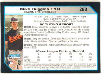 2004 Bowman Chrome #268 Mike Huggins Back