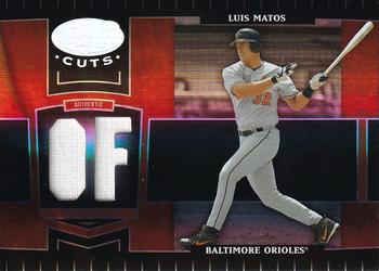 2004 Leaf Certified Cuts - Marble Material Red Position #22 Luis Matos Front