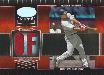 2004 Leaf Certified Cuts - Marble Material Red Position #32 Manny Ramirez Front