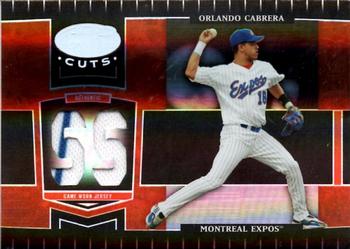 2004 Leaf Certified Cuts - Marble Material Red Position #119 Orlando Cabrera Front