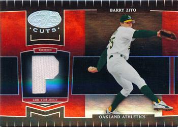 2004 Leaf Certified Cuts - Marble Material Red Position #142 Barry Zito Front