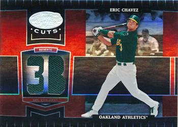 2004 Leaf Certified Cuts - Marble Material Red Position #143 Eric Chavez Front
