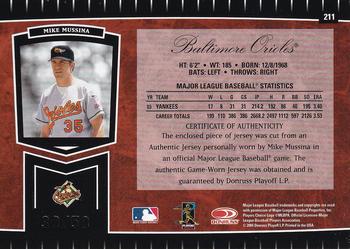 2004 Leaf Certified Cuts - Marble Material Red Position #211 Mike Mussina Back