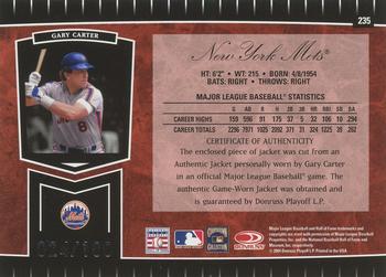 2004 Leaf Certified Cuts - Marble Material Red Position #235 Gary Carter Back