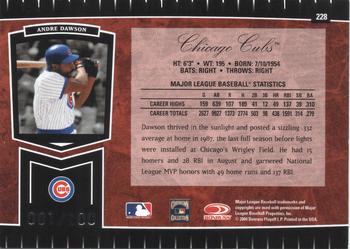 2004 Leaf Certified Cuts - Marble Red #228 Andre Dawson Back