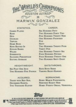2018 Topps Allen & Ginter #26 Marwin Gonzalez Back