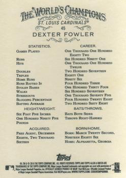 2018 Topps Allen & Ginter #45 Dexter Fowler Back