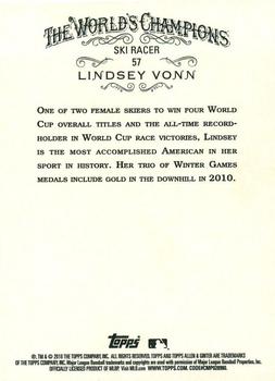2018 Topps Allen & Ginter #57 Lindsey Vonn Back