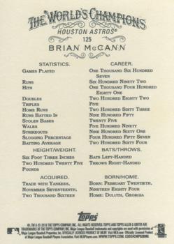 2018 Topps Allen & Ginter #125 Brian McCann Back