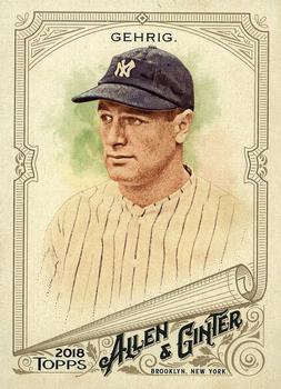 2018 Topps Allen & Ginter #225 Lou Gehrig Front