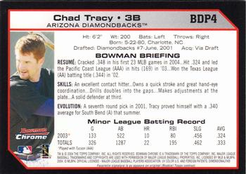 2004 Bowman Draft Picks & Prospects - Chrome #BDP4 Chad Tracy Back