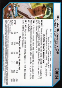 2004 Bowman Draft Picks & Prospects - Chrome #BDP34 Richie Robnett Back