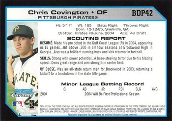 2004 Bowman Draft Picks & Prospects - Chrome #BDP42 Chris Covington Back