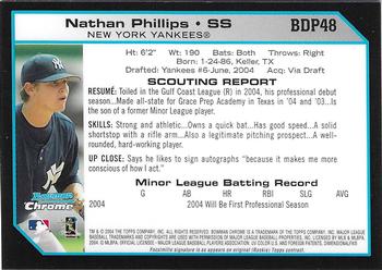 2004 Bowman Draft Picks & Prospects - Chrome #BDP48 Nathan Phillips Back