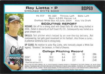 2004 Bowman Draft Picks & Prospects - Chrome #BDP69 Ray Liotta Back