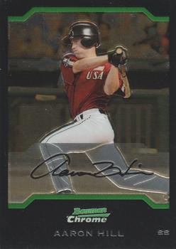 2004 Bowman Draft Picks & Prospects - Chrome #BDP145 Aaron Hill Front