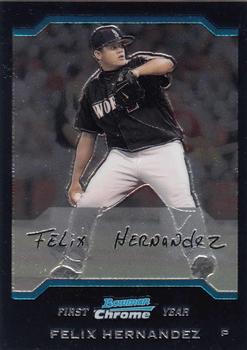 2004 Bowman Draft Picks & Prospects - Chrome #BDP150 Felix Hernandez Front