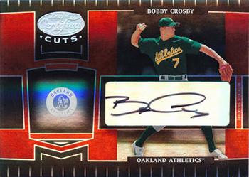 2004 Leaf Certified Cuts - Marble Signature Red #144 Bobby Crosby Front