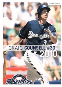 2010 Milwaukee Brewers Police #NNO Craig Counsell Front