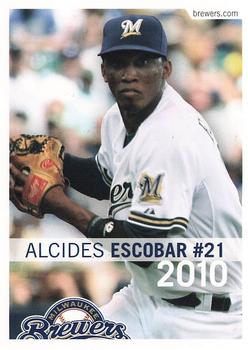 2010 Milwaukee Brewers Police #NNO Alcides Escobar Front