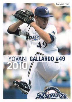 2010 Milwaukee Brewers Police #NNO Yovani Gallardo Front
