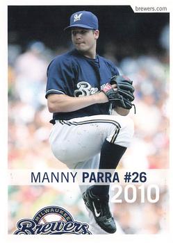 2010 Milwaukee Brewers Police #NNO Manny Parra Front