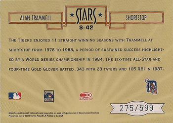 2004 Leaf Certified Cuts - Stars #S-42 Alan Trammell Back