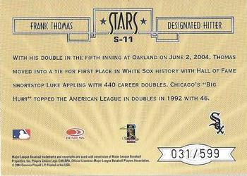 2004 Leaf Certified Cuts - Stars #S-11 Frank Thomas Back