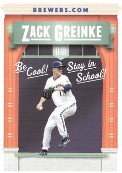 2012 Milwaukee Brewers Police #NNO Zack Greinke Front