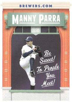 2012 Milwaukee Brewers Police #NNO Manny Parra Front