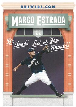 2012 Milwaukee Brewers Police - Waukesha City Police and Waukesha Sports Cards #NNO Marco Estrada Front
