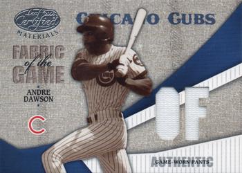 2004 Leaf Certified Materials - Fabric of the Game #FG-8 Andre Dawson Front