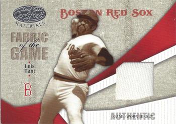 2004 Leaf Certified Materials - Fabric of the Game #FG-176 Luis Tiant Front