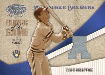 2004 Leaf Certified Materials - Fabric of the Game AL/NL #FG-100 Robin Yount Front