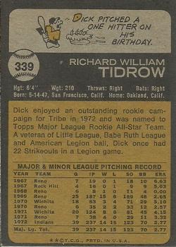 2015 Topps - Topps Originals Buybacks 1973 #339 Dick Tidrow Back