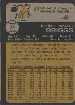 2015 Topps - Topps Originals Buybacks 1973 #71 Johnny Briggs Back
