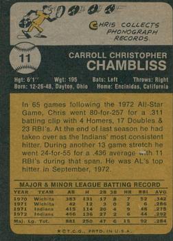 2015 Topps - Topps Originals Buybacks 1973 #11 Chris Chambliss Back