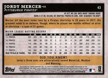 2018 Topps Big League #43 Jordy Mercer Back