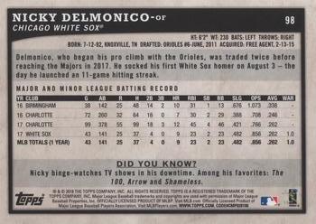 2018 Topps Big League #98 Nicky Delmonico Back