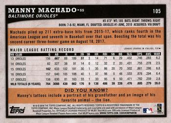 2018 Topps Big League #105 Manny Machado Back