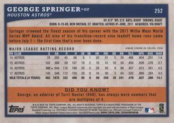 2018 Topps Big League #252 George Springer Back