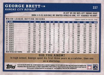 2018 Topps Big League #337 George Brett Back