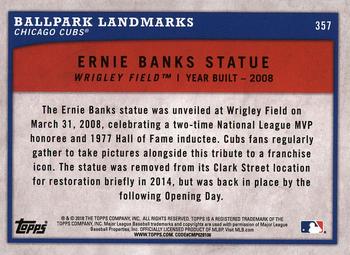 2018 Topps Big League #357 Ernie Banks Statue Back