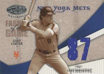 2004 Leaf Certified Materials - Fabric of the Game Jersey Year #FG-45 Gary Carter Front