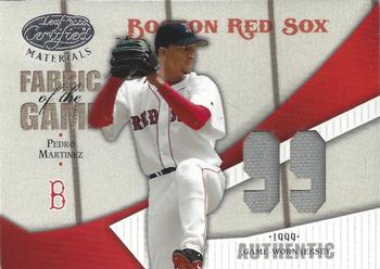 2004 Leaf Certified Materials - Fabric of the Game Jersey Year #FG-150 Pedro Martinez Front