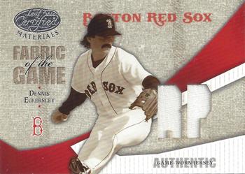 2004 Leaf Certified Materials - Fabric of the Game Position #FG-146 Dennis Eckersley Front